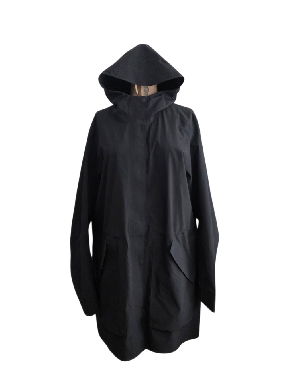 REI Co-Op Pike Street Trench Coat Rain Jacket Black XL EUC - Picture 2 of 6
